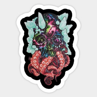 Galaxy Crystal Skull Sticker